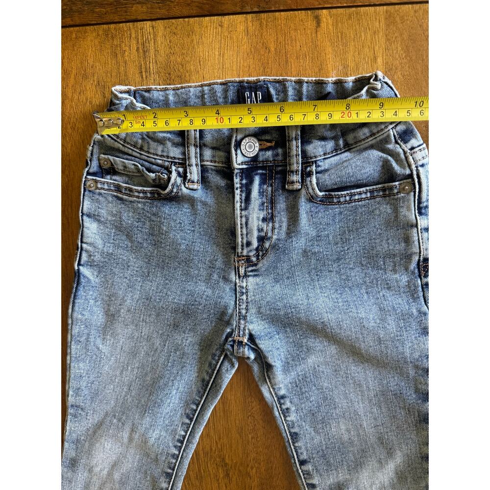 Gap Kids Stretch Skinny Jeans Girls Size 5 Regular Light Wash Denim - Picture 5 of 10